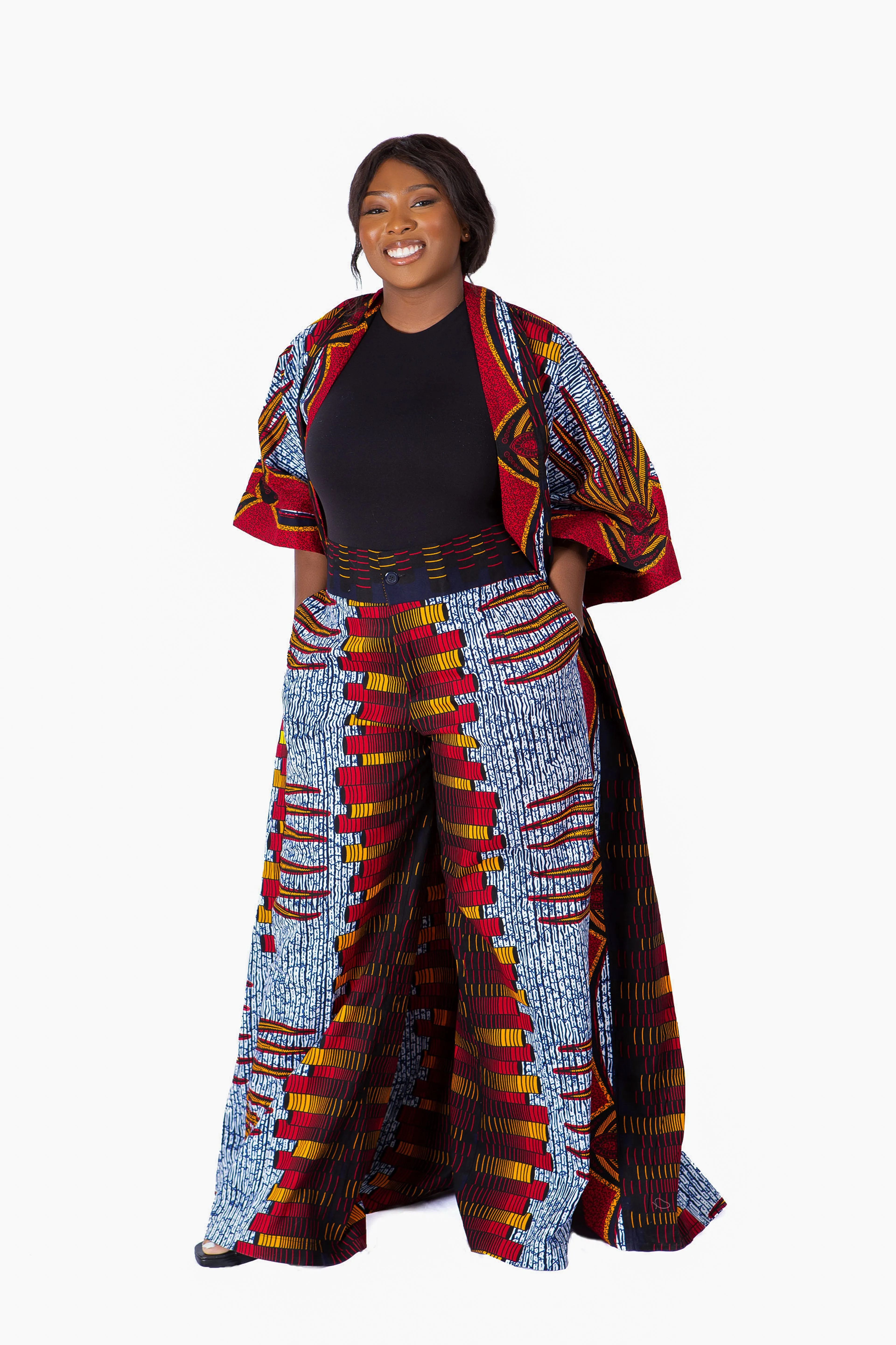 AFRICAN PRINT BISSAU KIMONO SET