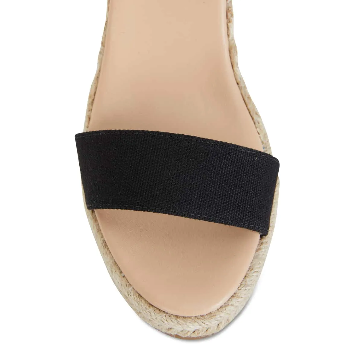 Audrey Espadrille in Black Smooth