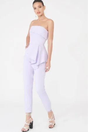 Bandeau Asymmetric Tapered Jumpsuit