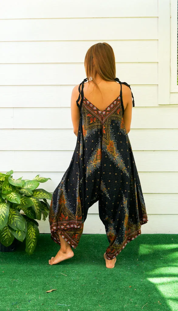 Black Peacock Jumpsuit