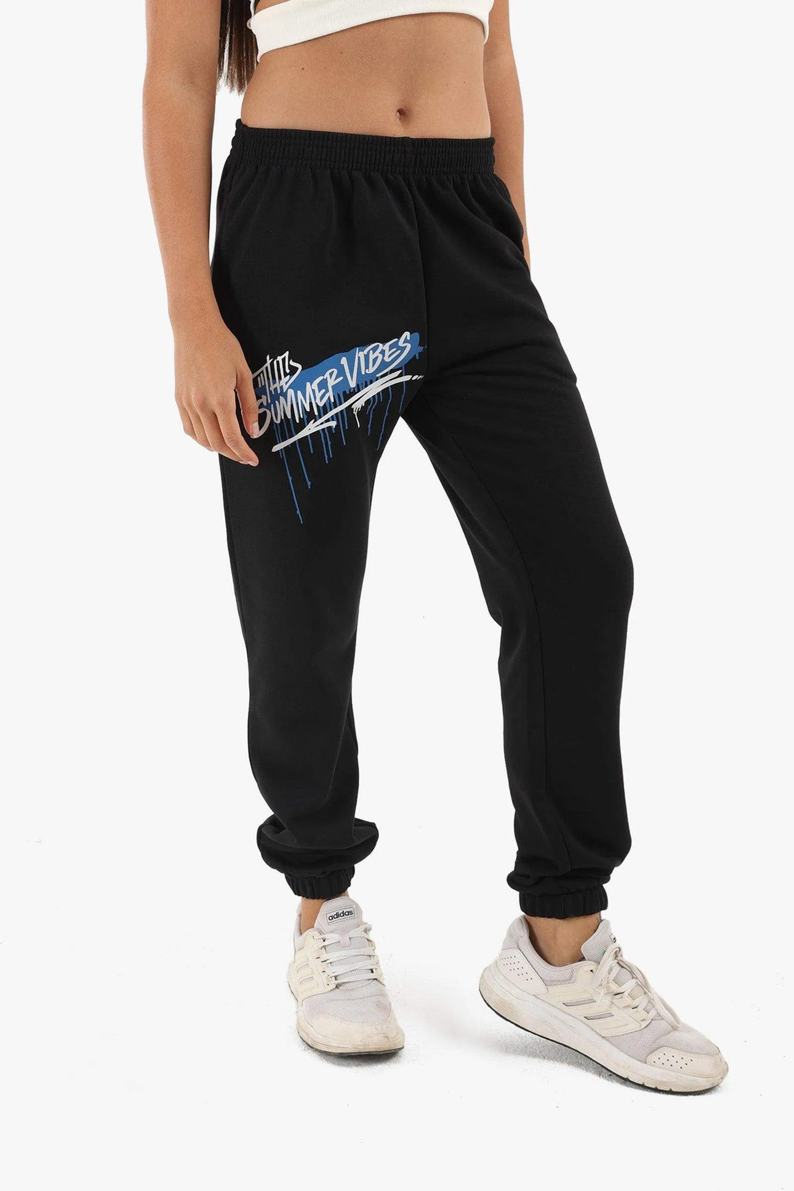 Black Printed Lounge Jogger