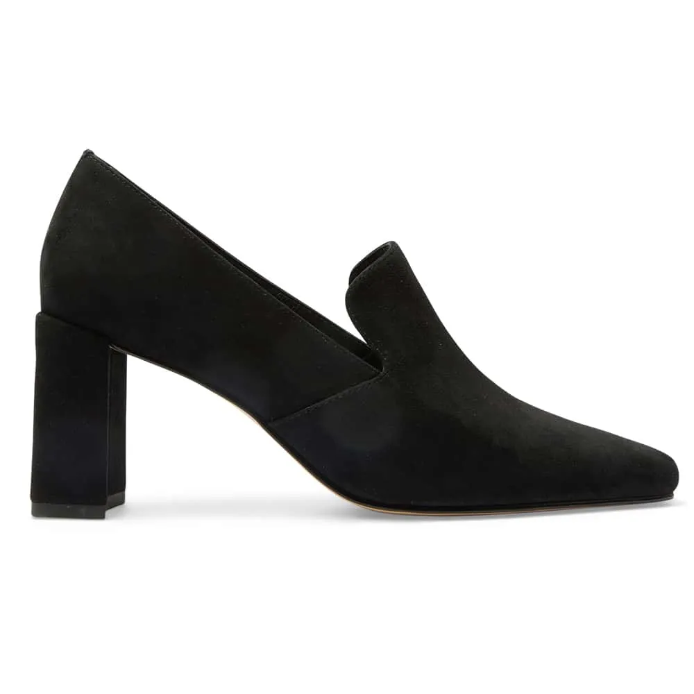 Brigid Heel in Black Suede