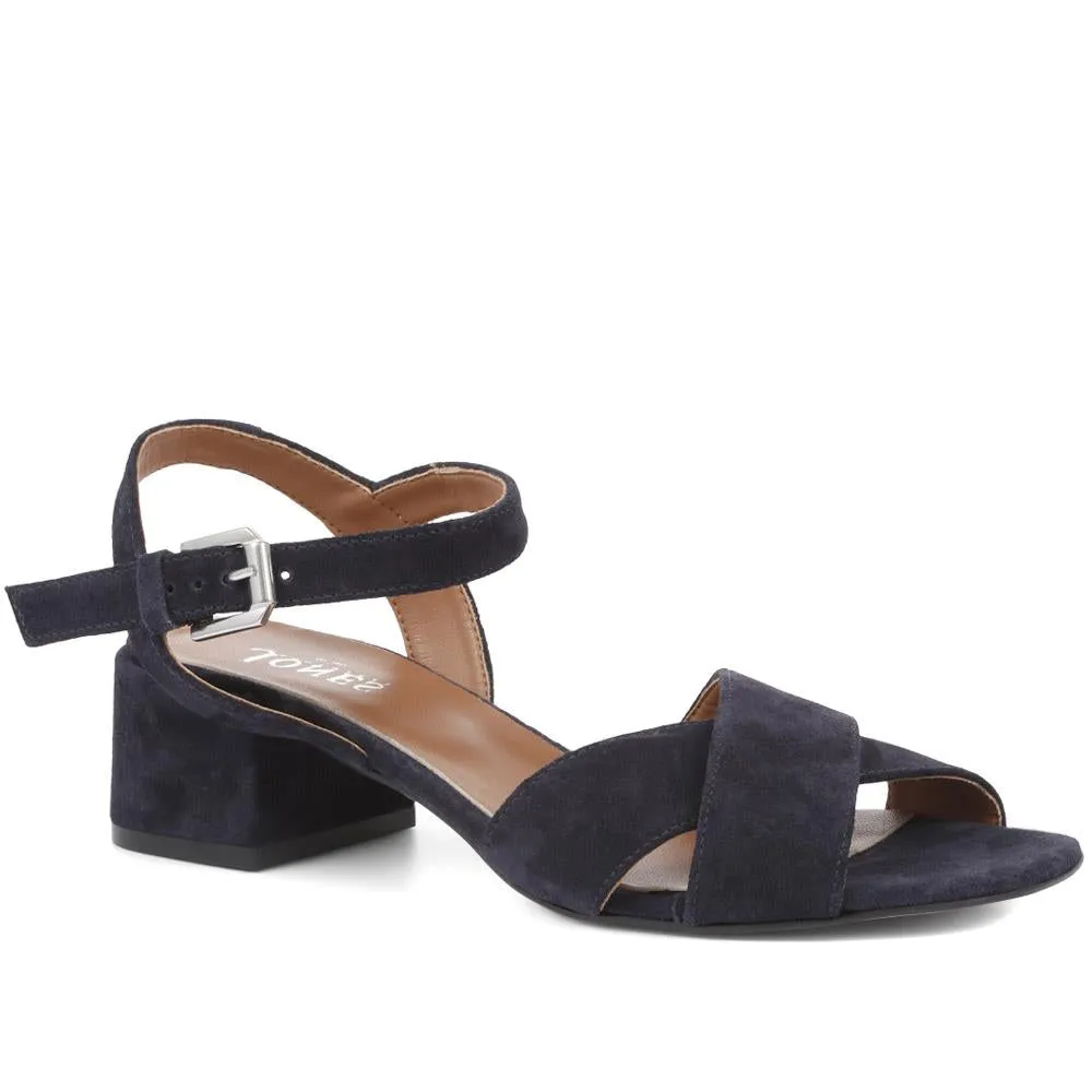 Carrington Suede Block Heel Sandals - CARRINGTON / 321 990