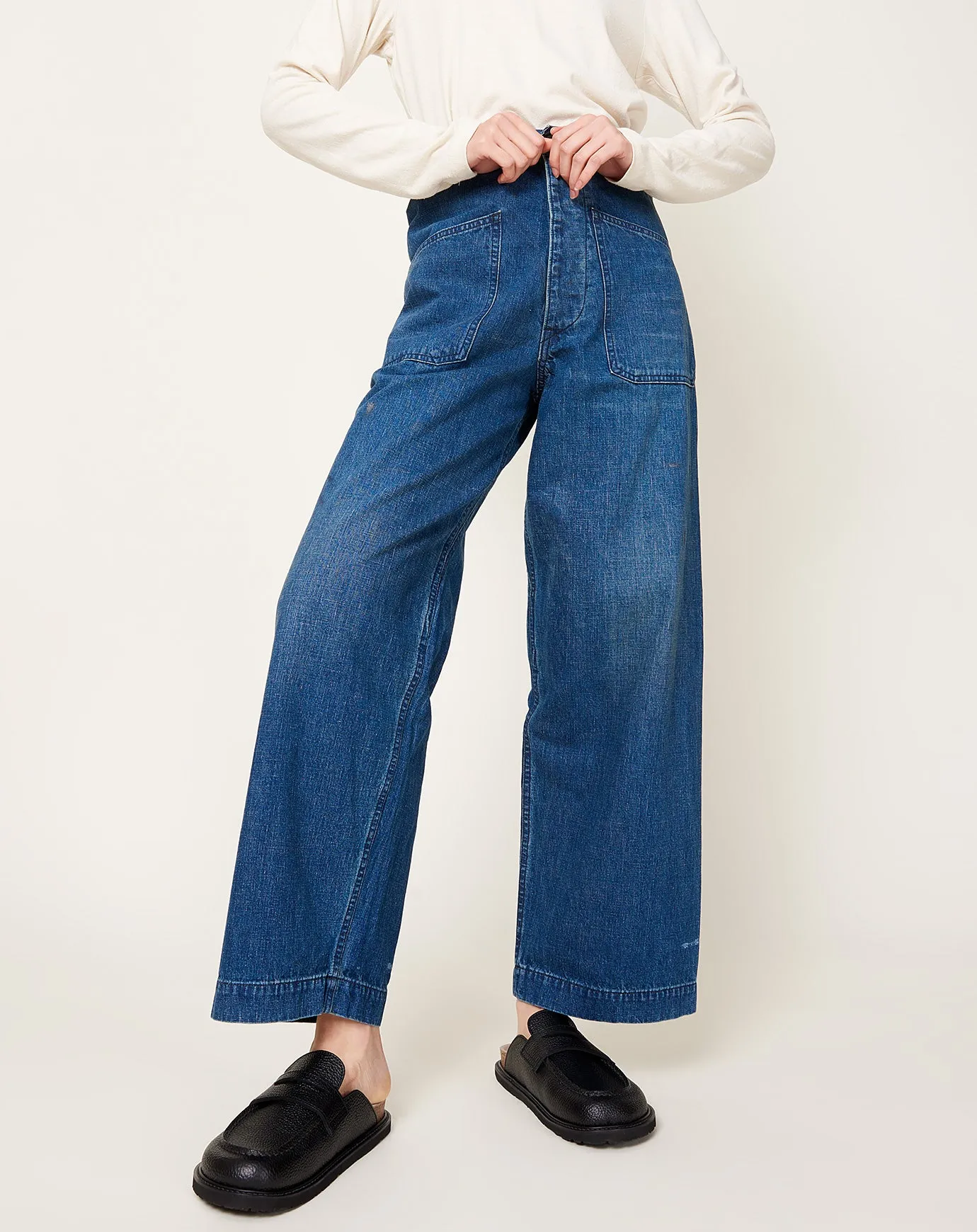 Denim Deck Trouser in Indigo