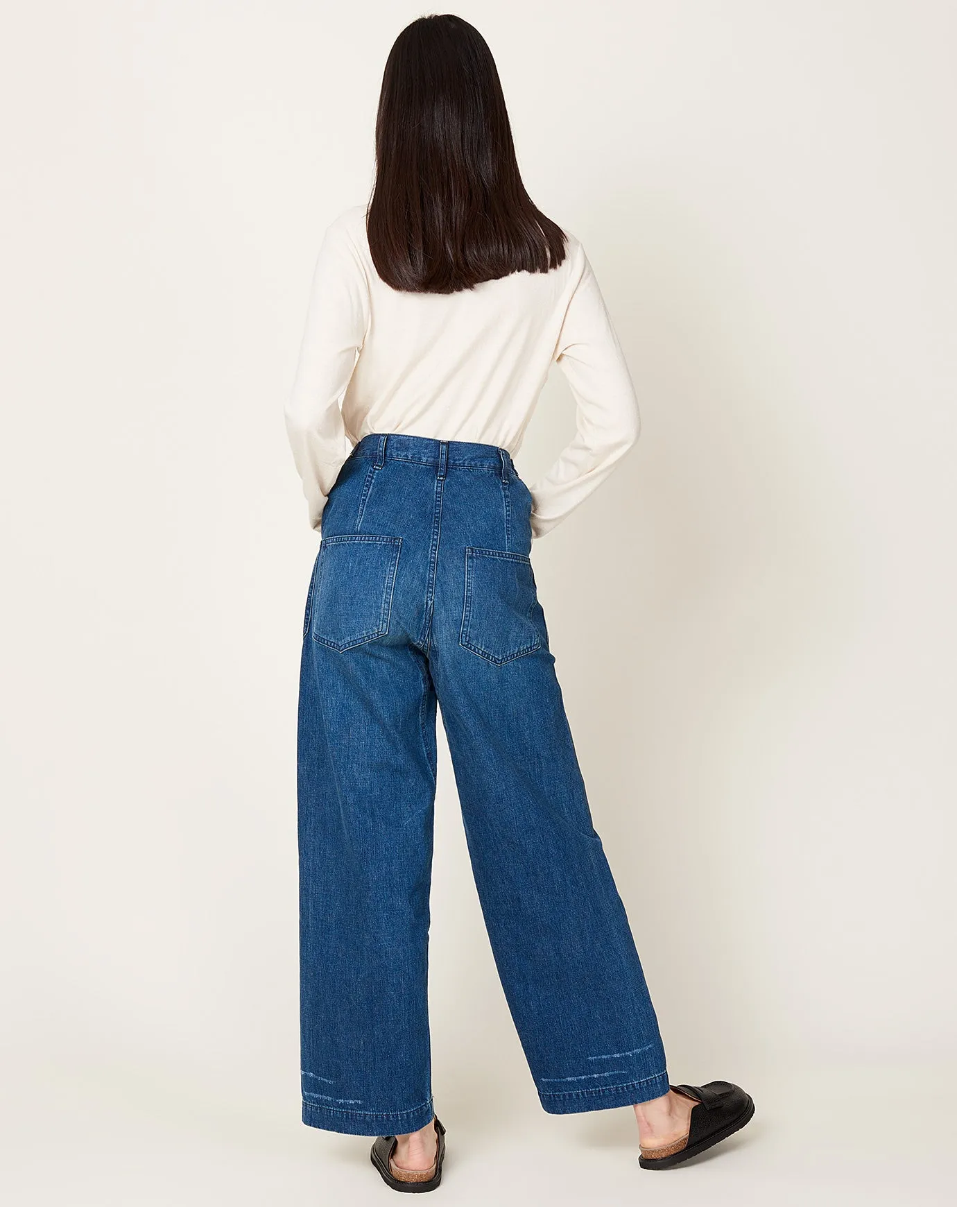 Denim Deck Trouser in Indigo