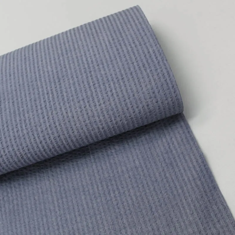 Dressmaking Cotton Seersucker - Blue Grey