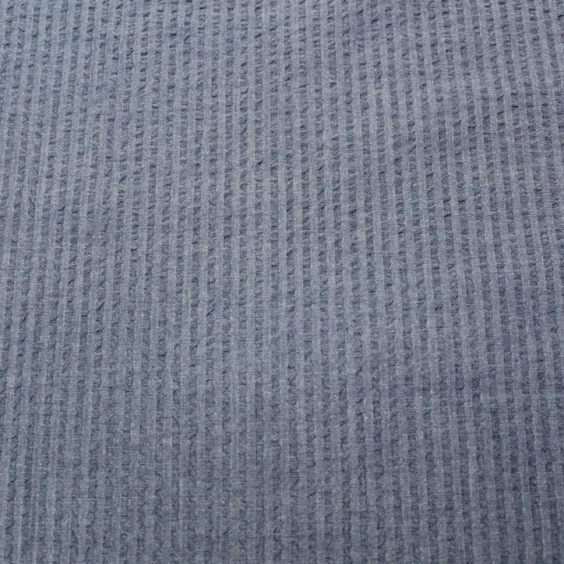 Dressmaking Cotton Seersucker - Blue Grey