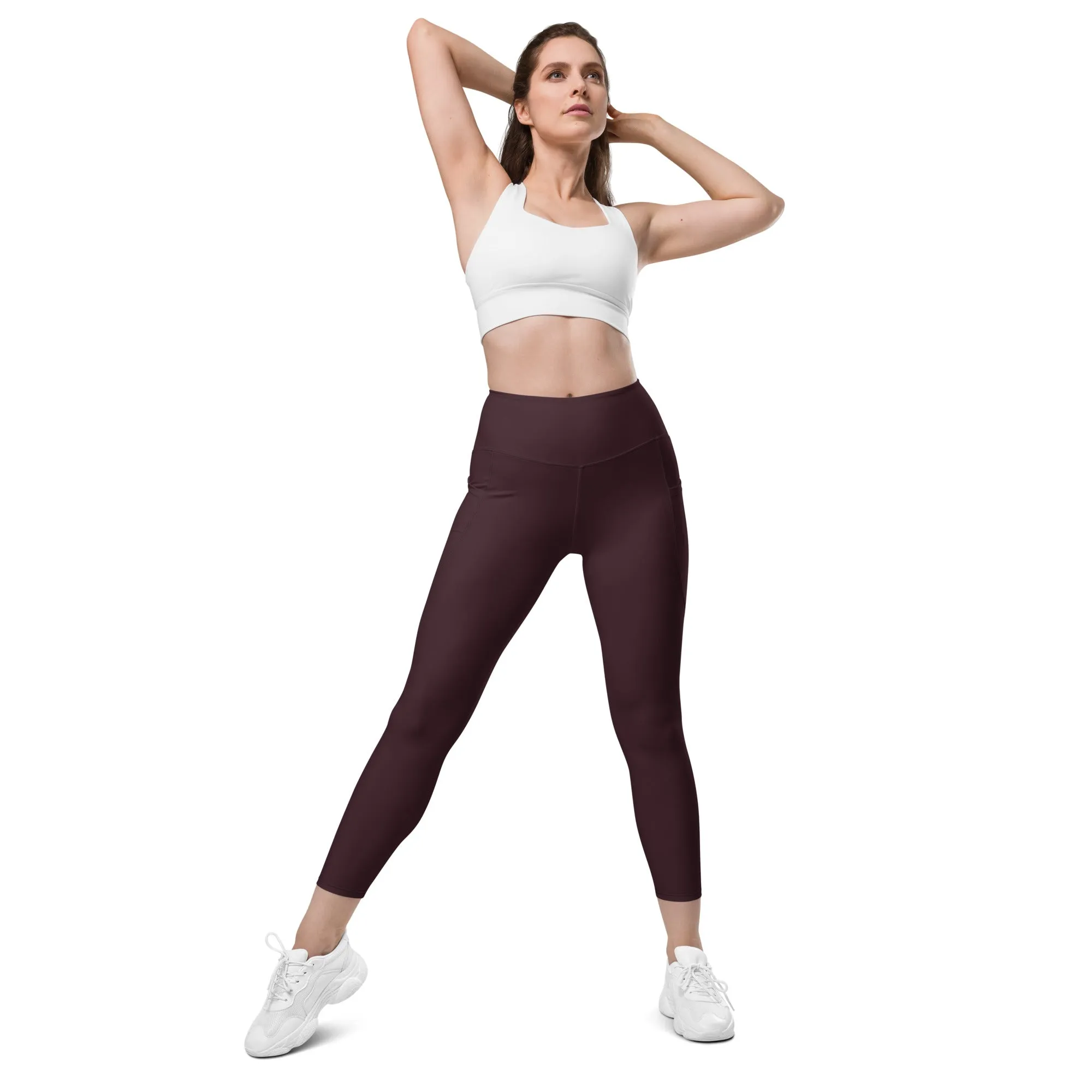 ELEVATED ESSENTIALS, THE PERFECT SIDE POCKET LEGGING CABERNET