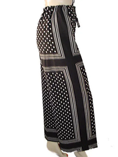 *FROM MY OWN PERSONAL VINTAGE COLLECTION - VINTAGE SAINT TROPEZ WEST DOTS STRIPES PALAZZO PANTS & TOP SET