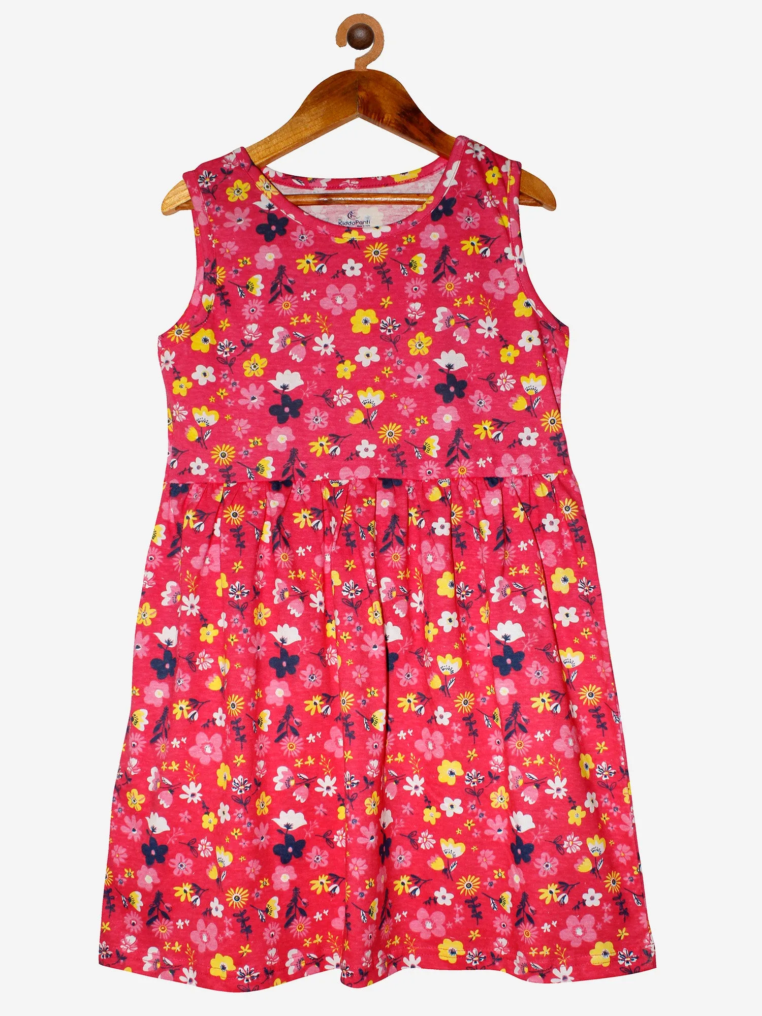 Girls Printed Sleeveless Dress- Pack of 2