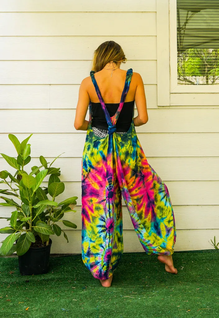 Hand Dyed Hippie Racerback Jumpsuit Romper