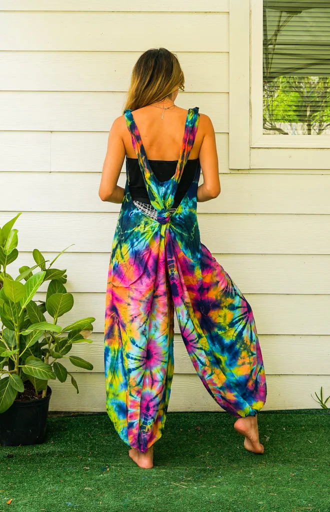 Hand Dyed  Hippie Racerback Jumpsuit Romper