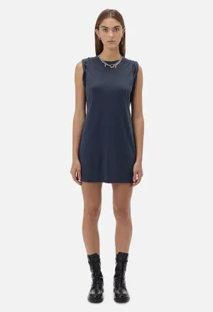 High Twist Cotton Muscle Tunic / Cadet