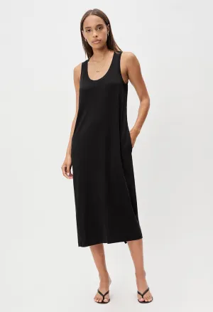 High Twist Cotton Pocket Dress / Black