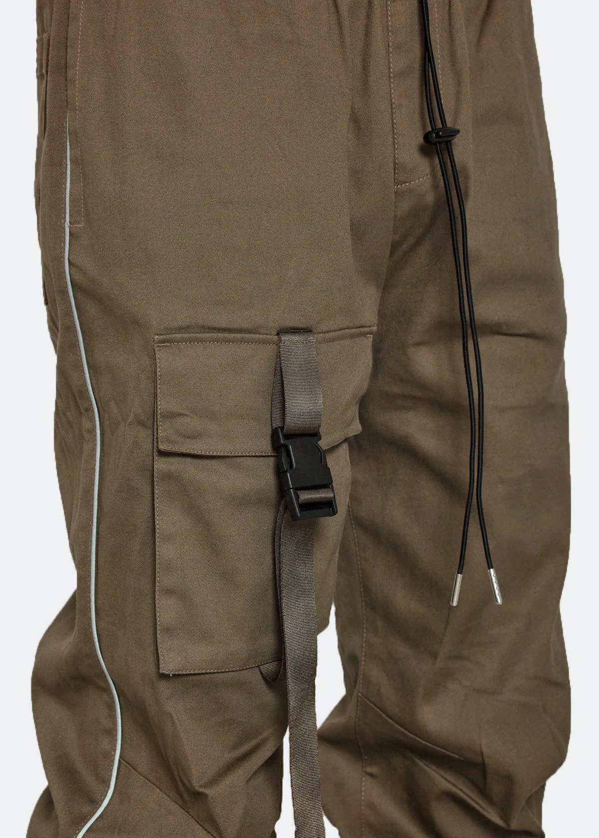 Konus Men's Tactical Strap Cargo Joggers in Tobacco