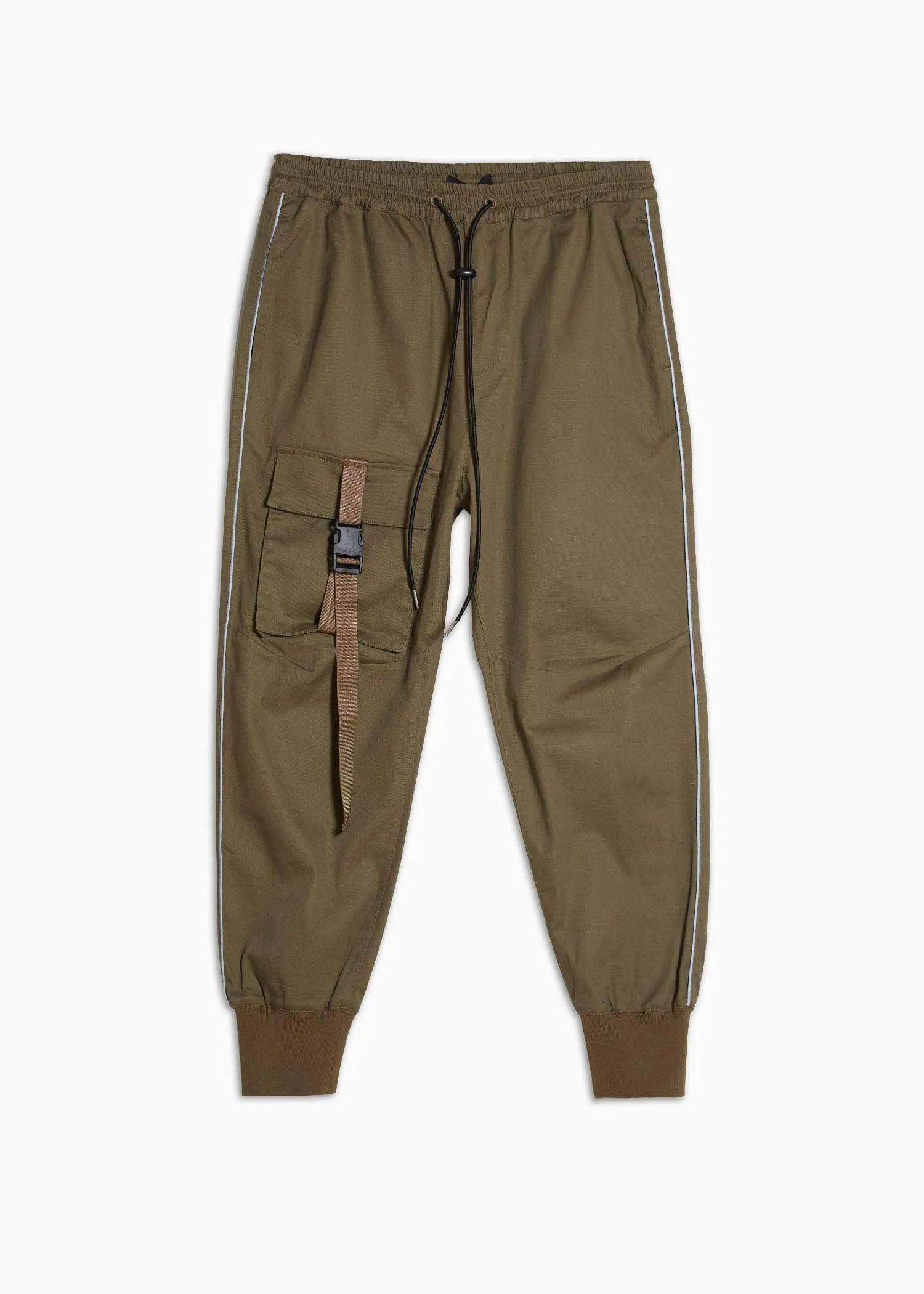 Konus Men's Tactical Strap Cargo Joggers in Tobacco