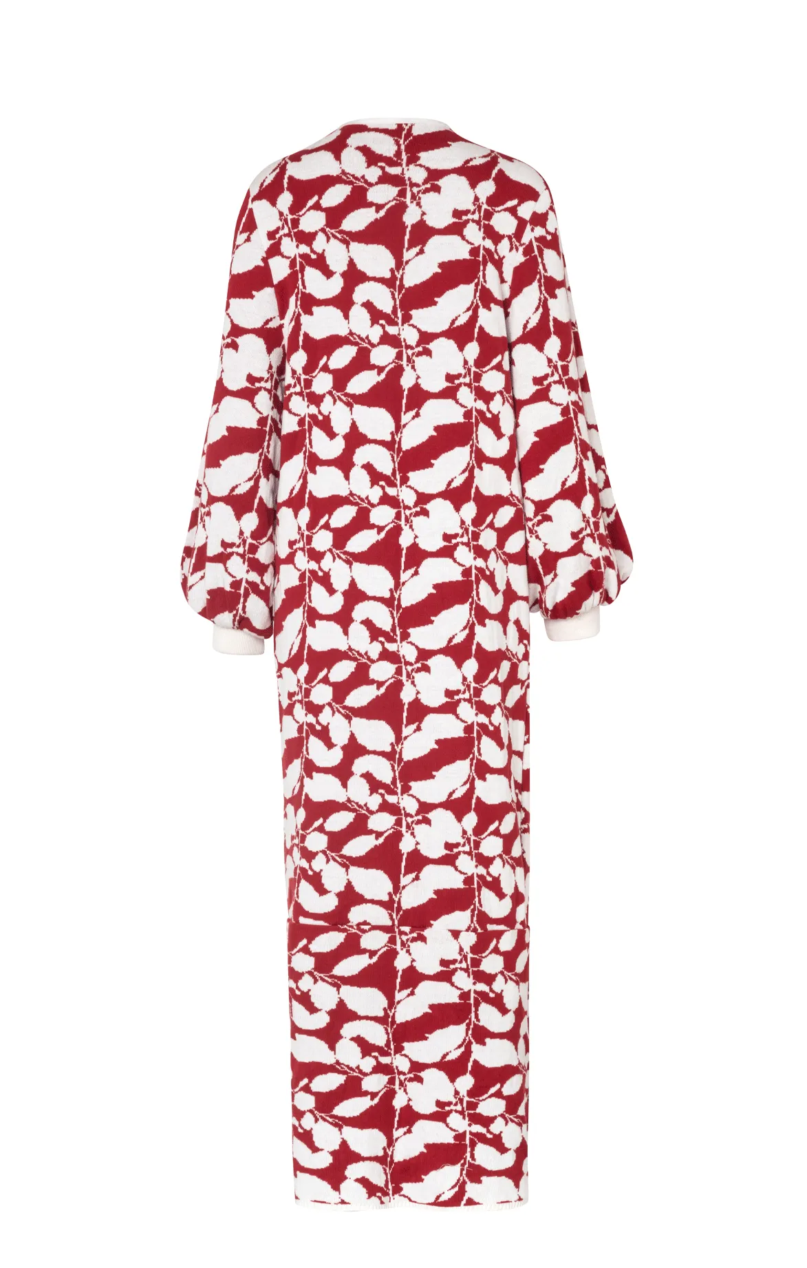 Red Balloon Sleeves Printed Kimono