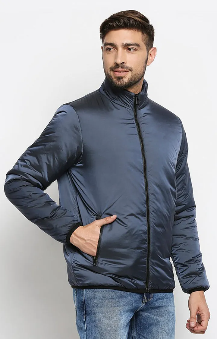 Spykar Blue Polyester Casual Jacket For Men