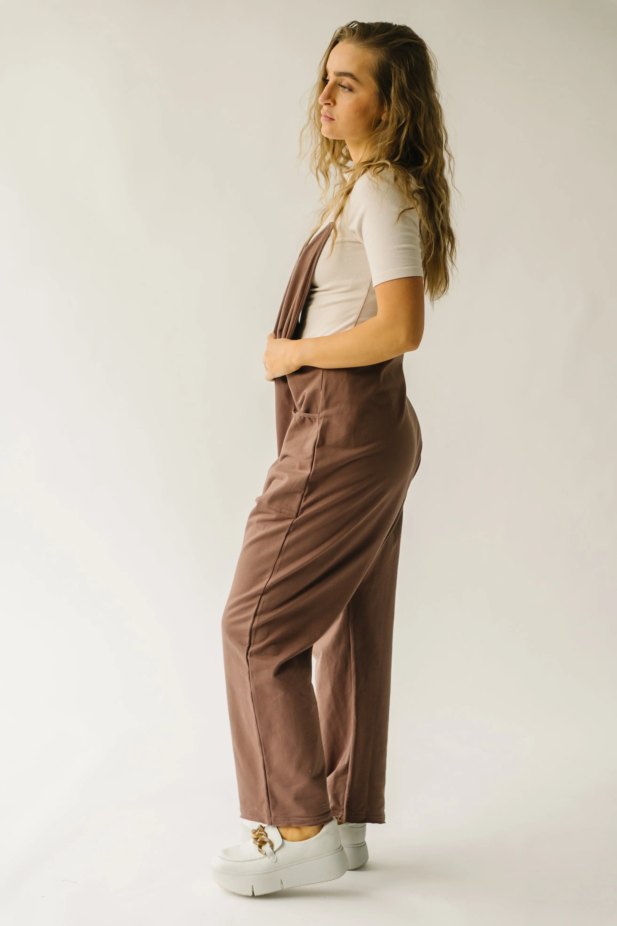 The Koren Oversized Jumpsuit in Mocha